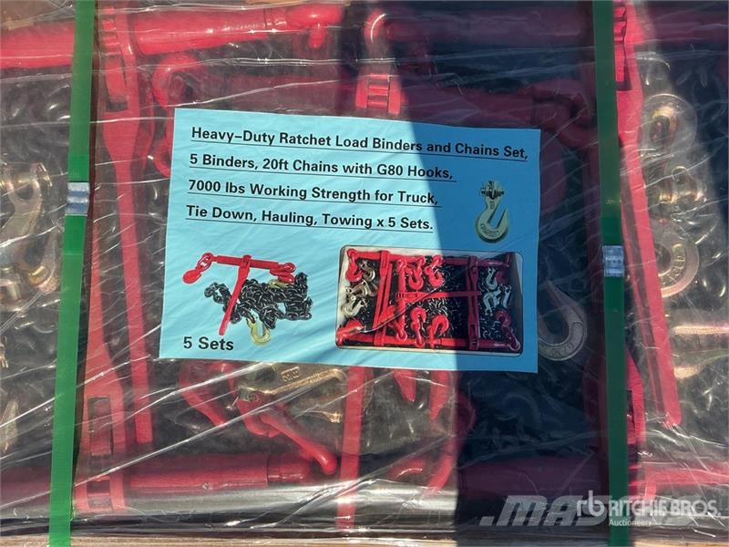 Quantity of (5) 7000 lbs Heavy-Duty Ratchet Load B Drugi deli