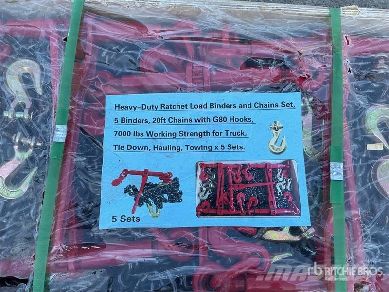 Quantity of (5) 7000 lbs Heavy-Duty Ratchet Load B Drugi deli