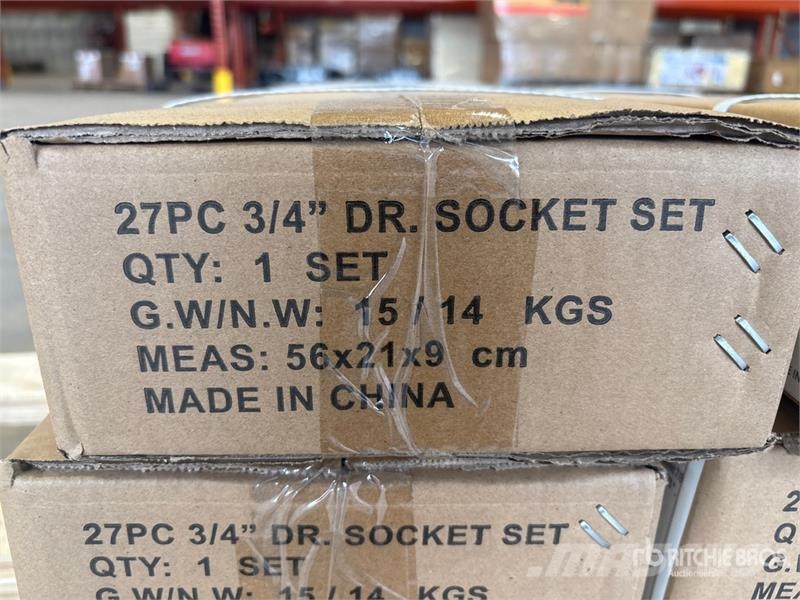  Quantity of (6)  BYT SS27 3/4 in 27 Pc Socket Set  مكونات أخرى