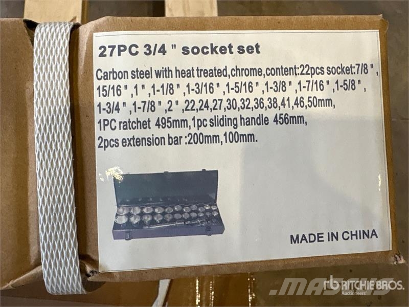  Quantity of (6)  BYT SS27 3/4 in 27 Pc Socket Set  مكونات أخرى