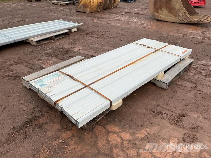 Quantity of (70) 3 ft x 8 ft White Metal Roof Pane Dış cephe asansörleri