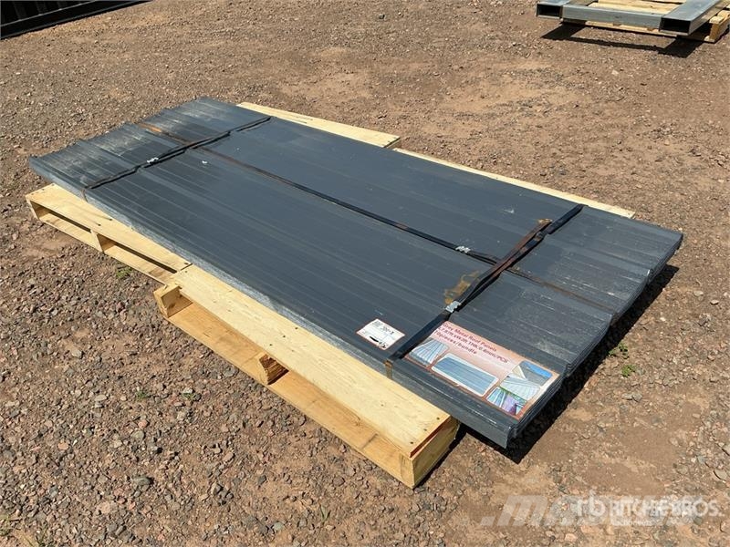  Quantity of (70) Grey Metal Roof Panels (Unused) Gervės, keltuvai ir medžiagų kėlimo įranga