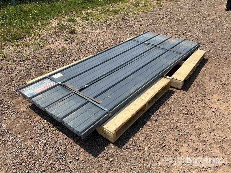  Quantity of (70) Grey Metal Roof Panels (Unused) Gervės, keltuvai ir medžiagų kėlimo įranga