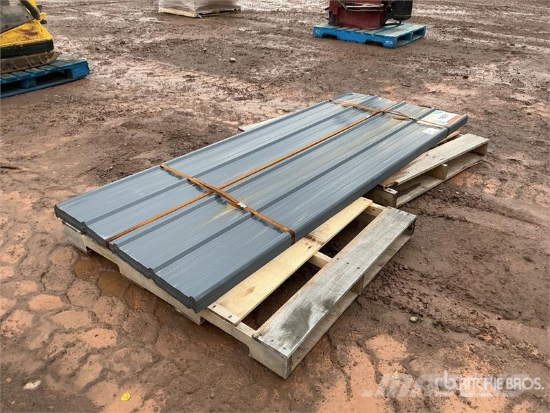 Quantity of (70) Grey Metal Roof Panels (Unused) Seilwinden, Bauaufzüge und Lastenaufzüge