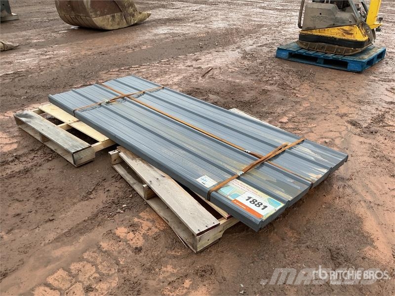 Quantity of (70) Grey Metal Roof Panels (Unused) Seilwinden, Bauaufzüge und Lastenaufzüge