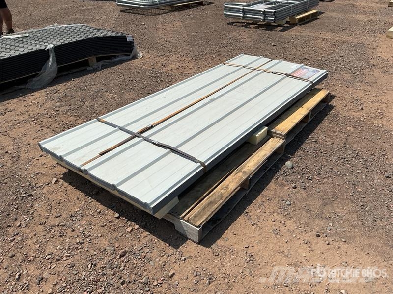  Quantity of (70) White Metal Roof Panels (Unused) Gervės, keltuvai ir medžiagų kėlimo įranga