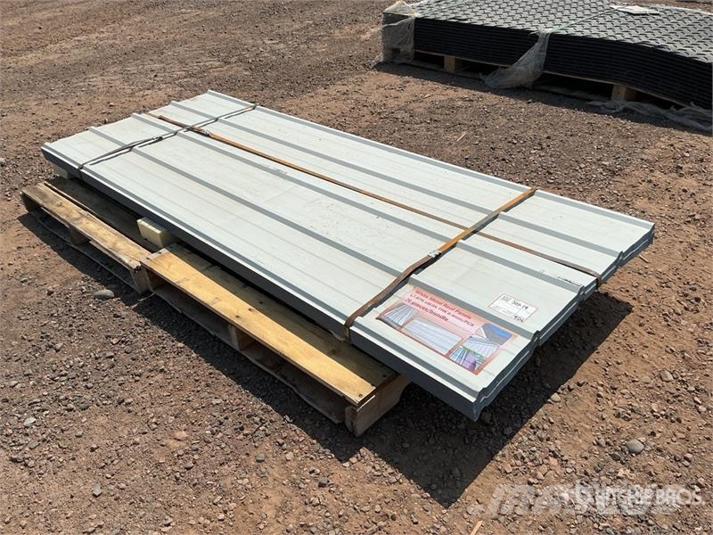  Quantity of (70) White Metal Roof Panels (Unused) Gervės, keltuvai ir medžiagų kėlimo įranga