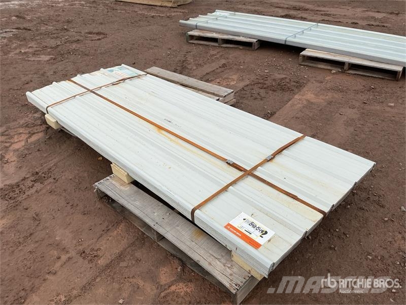  Quantity of (70) White Metal Roof Panels (Unused) Winches, hoists and material lifts