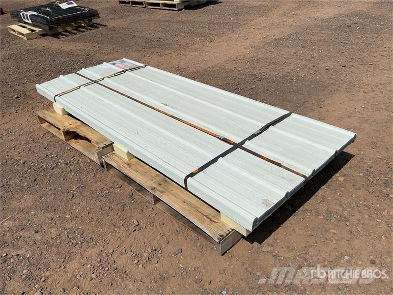 Quantity of (70) White Metal Roof Panels (Unused) Gervės, keltuvai ir medžiagų kėlimo įranga