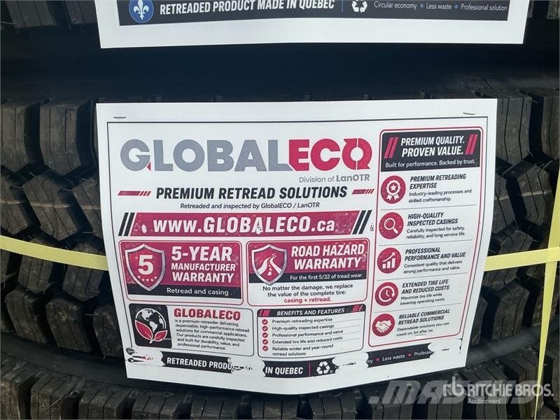  Quantity of (8) 11R22.5 Snow Traction Retread Tire Tyres, wheels and rims