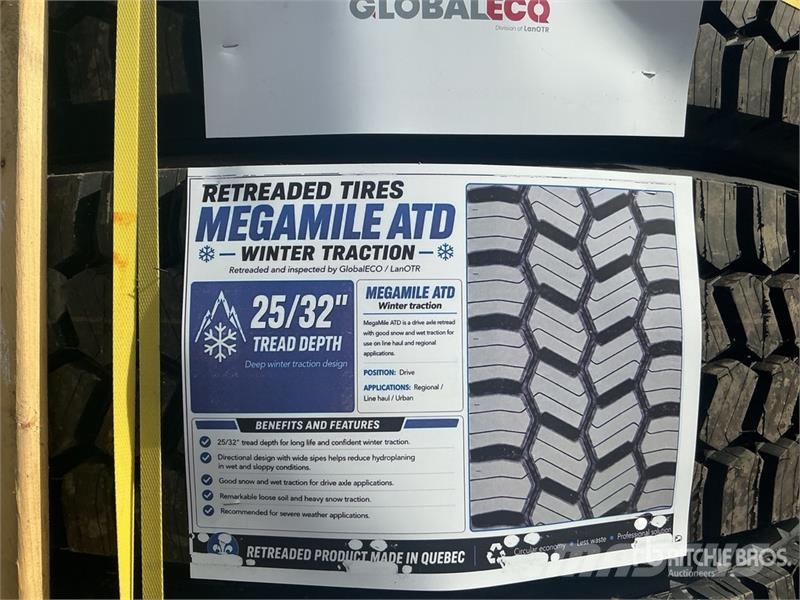  Quantity of (8) 11R22.5 Snow Traction Retread Tire Tyres, wheels and rims