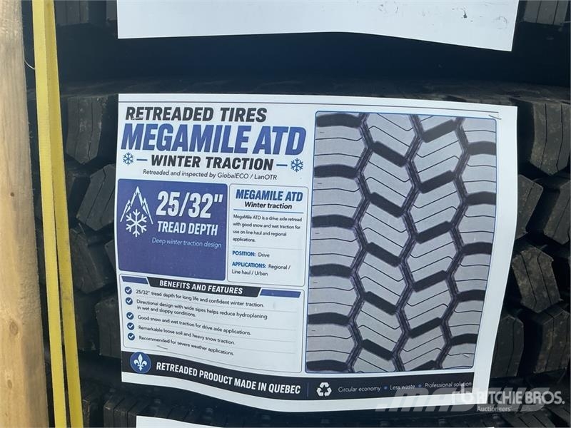  Quantity of (8) 11R22.5 Snow Traction Retread Tire Tyres, wheels and rims