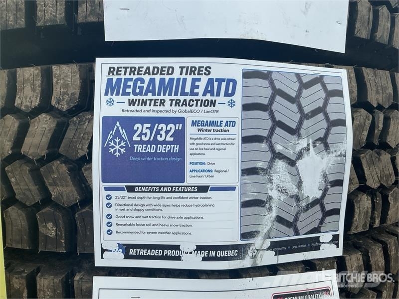  Quantity of (8) 11R22.5 Snow Traction Retread Tire Tyres, wheels and rims