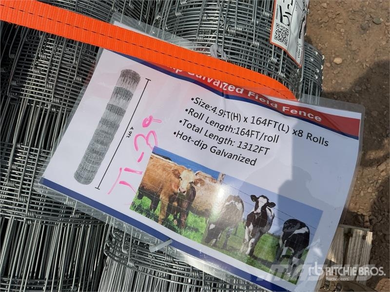Quantity of (8) 164 ft x 4 ft 9 in Galvanized Hot- Zäune und Zubehör