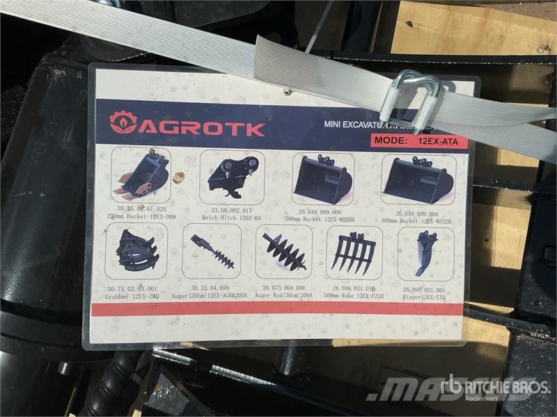 Quantity of (9) AGT 12EX-ATA Mini Excavator Attac Drugi deli