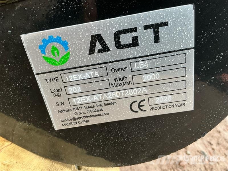  Quantity of (9)  AGT 12EX-ATA Mini Excavator Attac مكونات أخرى