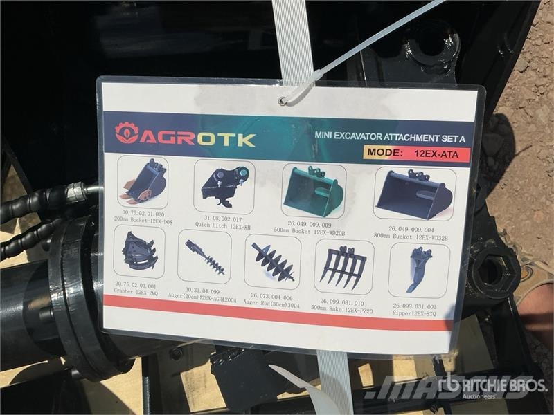 Quantity of (9) AGT 12EX-ATA Mini Excavator Attac Drugi deli