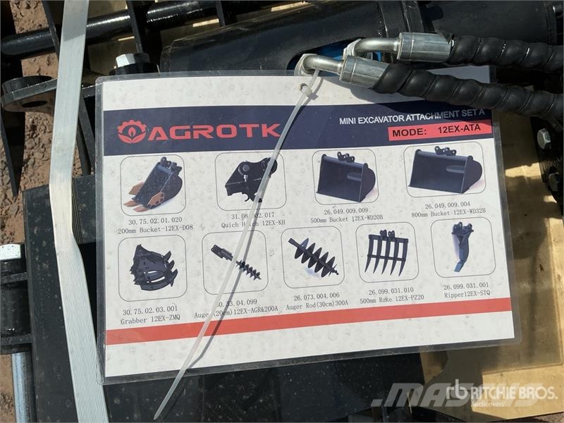 Quantity of (9) AGT 12EX-ATA Mini Excavator Attac Drugi deli