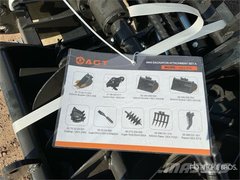  Quantity of (9)  AGT 12EX-ATA Mini Excavator Attac Otros componentes
