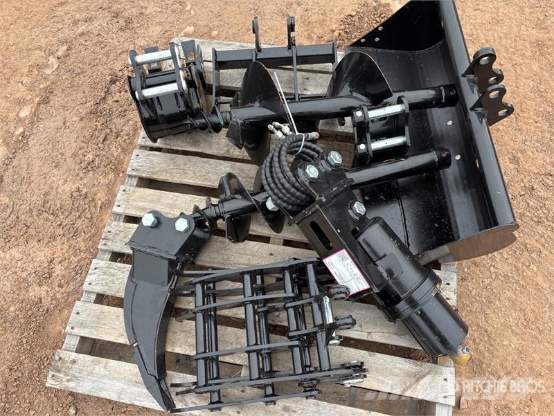 Quantity of (9) Mini Excavator Attachments (Unused Andre komponenter