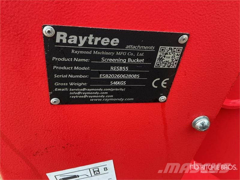 Raytree RESB55 55 in Excavator Screening Bucket - Rotátoros törőkanalak