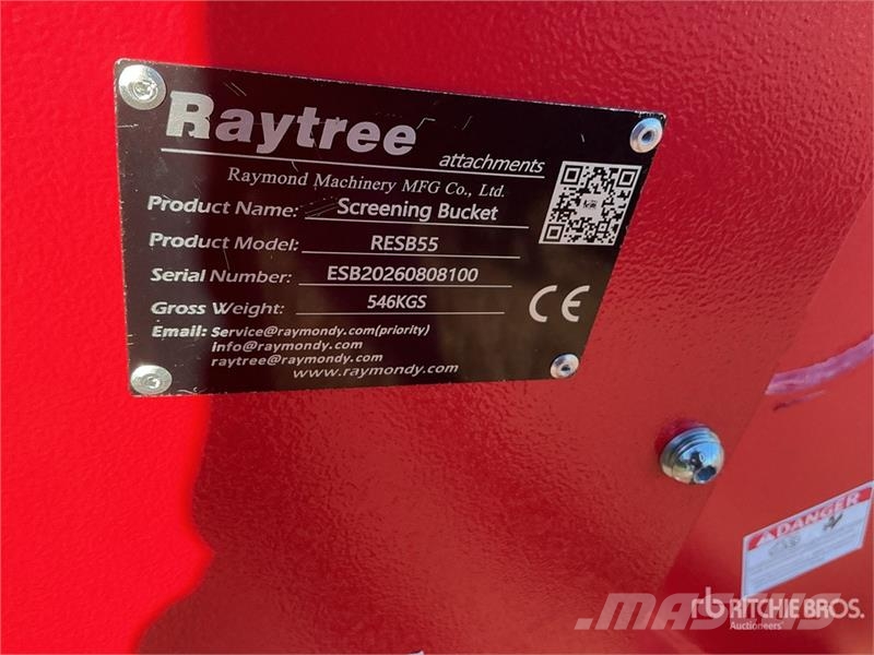  Raytree RESB55 55 in Excavator Screening Bucket -  Rotátoros törőkanalak