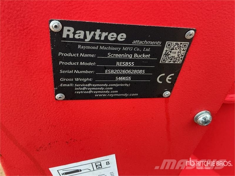 Raytree RESB55 55 in Excavator Screening Bucket - Rotátoros törőkanalak