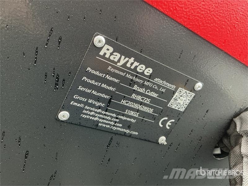  Raytree RHBC72S 72 in 4-Blade Skid Steer Brush Cut Tondeuses tractées