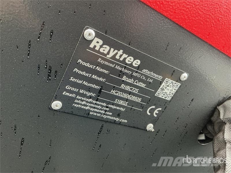  Raytree RHBC72S 72 in 4-Blade Skid Steer Brush Cut Tondeuses tractées