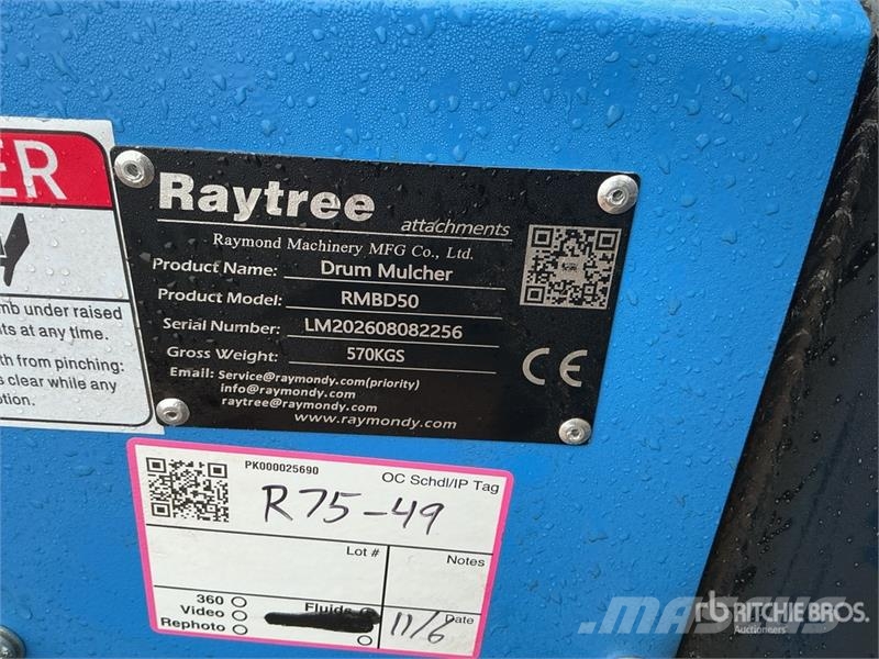  Raytree RMBD50 50 in Drum Skid Steer Mulcher (Unus Forstmulcher