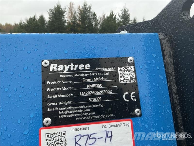 Raytree RMBD50 50 in Drum Skid Steer Mulcher (Unus Šumarski malčeri