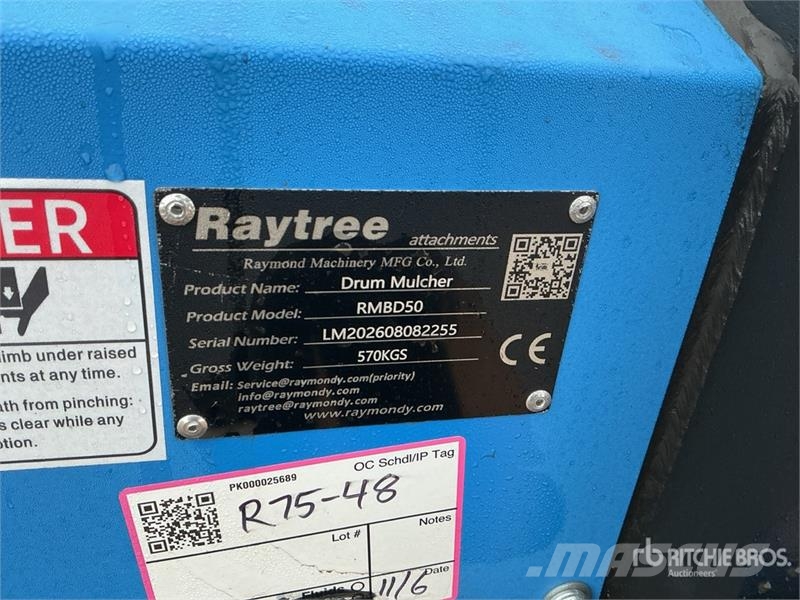  Raytree RMBD50 50 in Drum Skid Steer Mulcher (Unus Forstmulcher