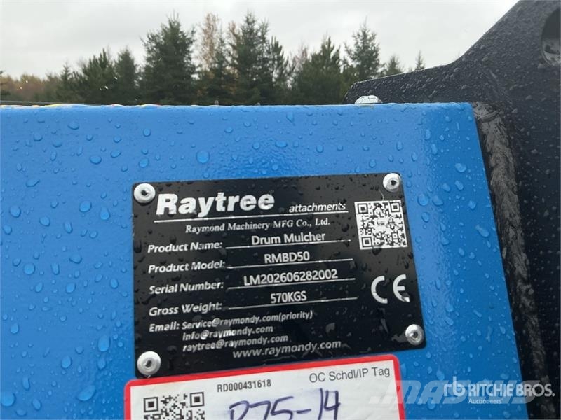 Raytree RMBD50 50 in Drum Skid Steer Mulcher (Unus Šumarski malčeri