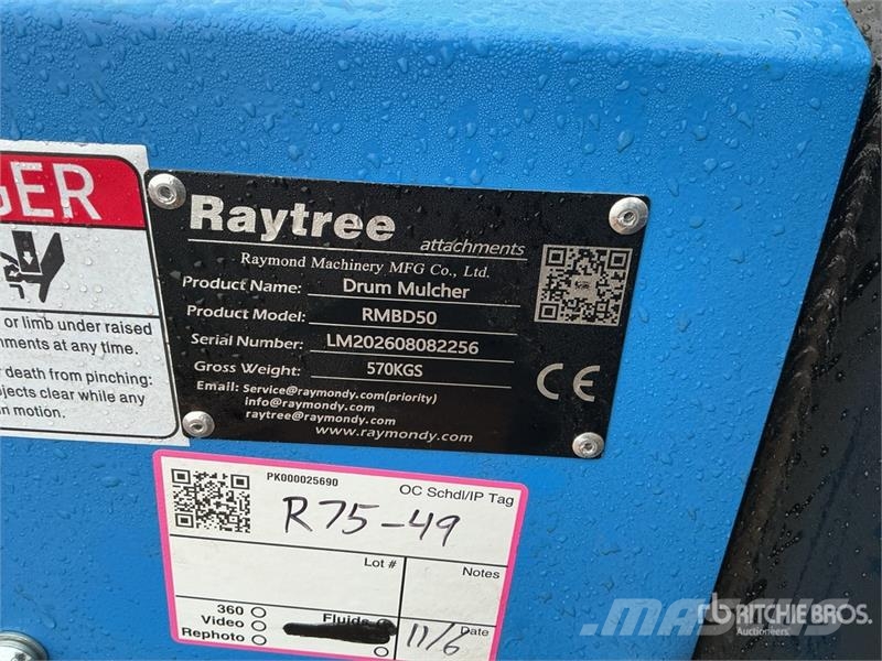 Raytree RMBD50 50 in Drum Skid Steer Mulcher (Unus Forstmulcher