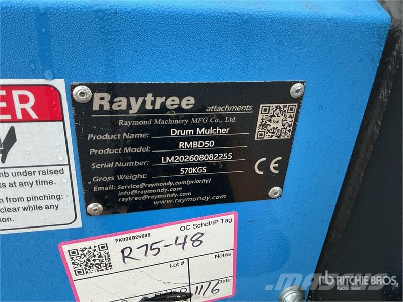  Raytree RMBD50 50 in Drum Skid Steer Mulcher (Unus Forstmulcher