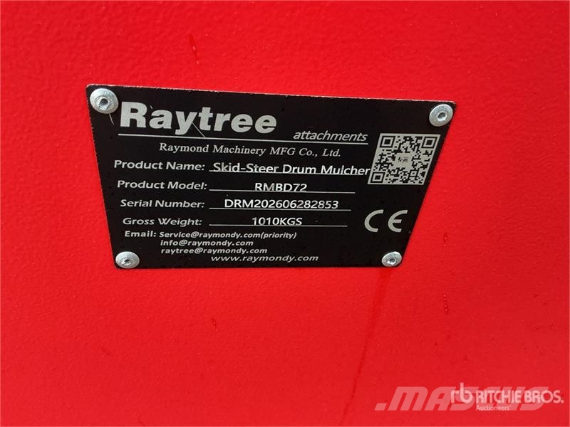  Raytree RMBD72 72 in Drum Skid Steer Mulcher (Unus Forstmulcher