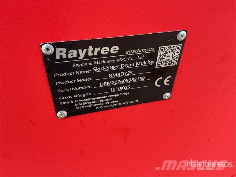 Raytree RMBD72S 72 in Drum Skid Steer Mulcher (Unu Forstmulcher