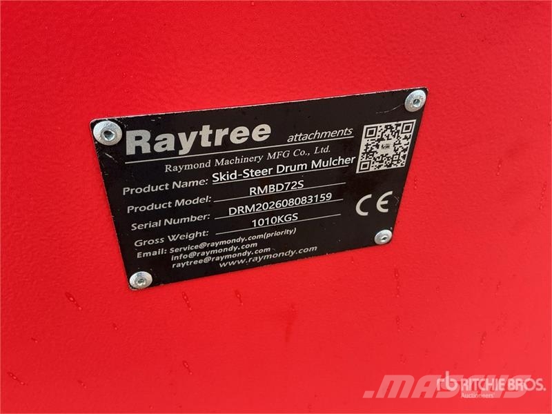 Raytree RMBD72S 72 in Drum Skid Steer Mulcher (Unu Forstmulcher