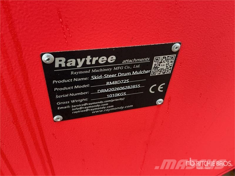  Raytree RMBD72S 72 in Drum Skid Steer Mulcher (Unu Forstmulcher