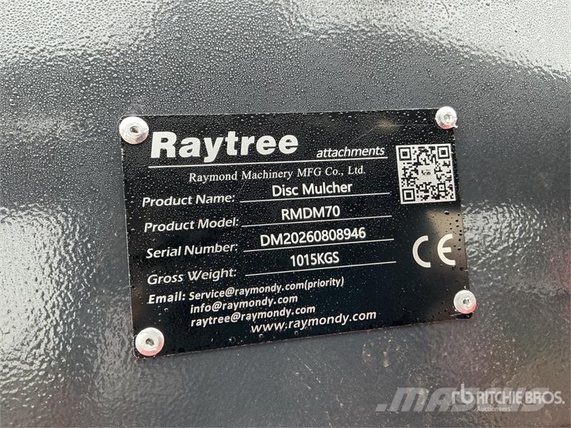 Raytree RMDM70 Disc Skid Steer Mulcher (Unused) Forestry mulchers