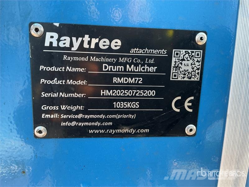 Raytree RMDM72 72 in Skid Steer Mulcher (Unused) Gozdarski mulčerji