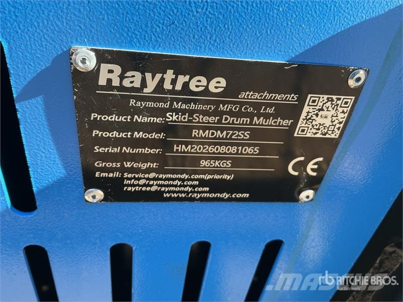  Raytree RMDM72SS 72 in Drum Skid Steer Mulcher (Un Šumarski malčeri
