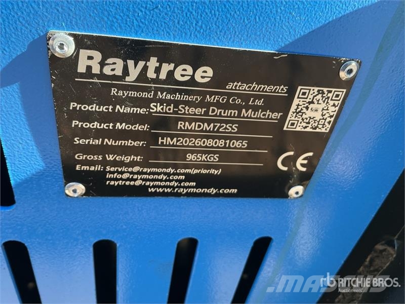  Raytree RMDM72SS 72 in Drum Skid Steer Mulcher (Un Šumarski malčeri