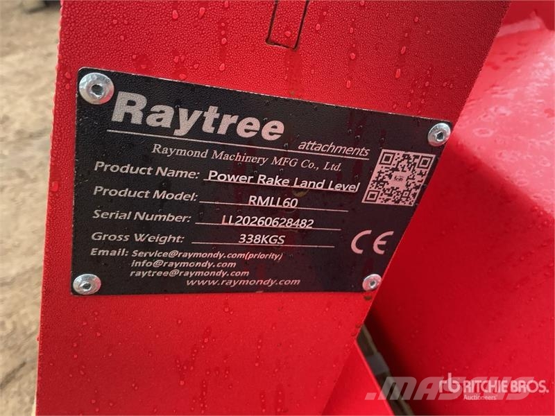 Raytree RMLL60 60 in Rake Skid Steer Landplane (Un Rastras para campos