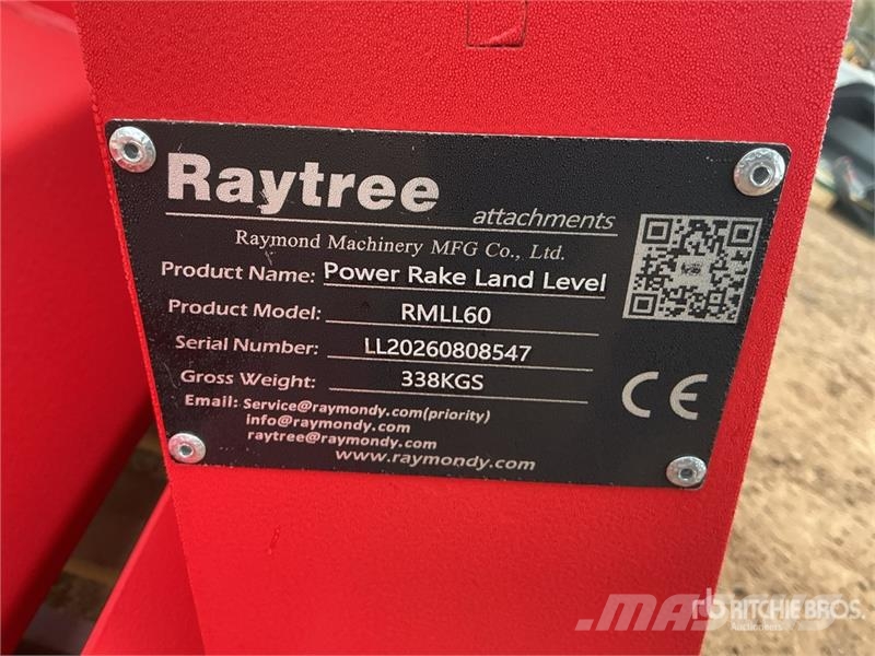 Raytree RMLL60 60 in Rake Skid Steer Landplane (Un زلاقات ميدانية