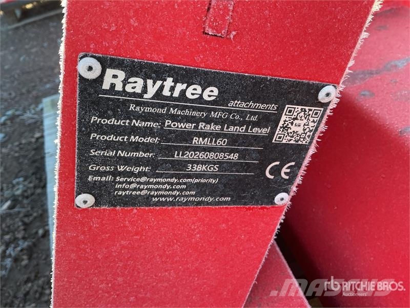 Raytree RMLL60 60 in Rake Skid Steer Landplane (Un زلاقات ميدانية