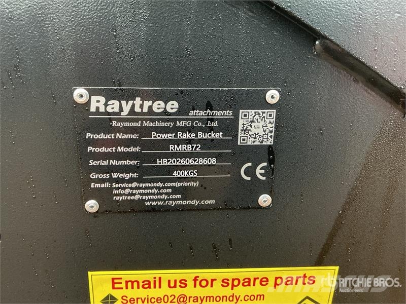 Raytree RMRB72 72 in Power Rake Skid Steer Power R Kašike / Korpe