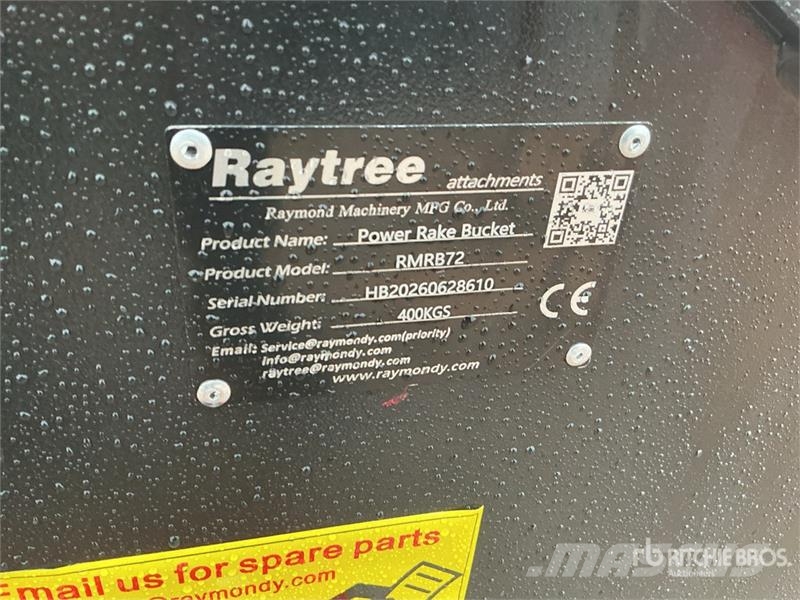 Raytree RMRB72 72 in Power Rake Skid Steer Bucket Kašike / Korpe