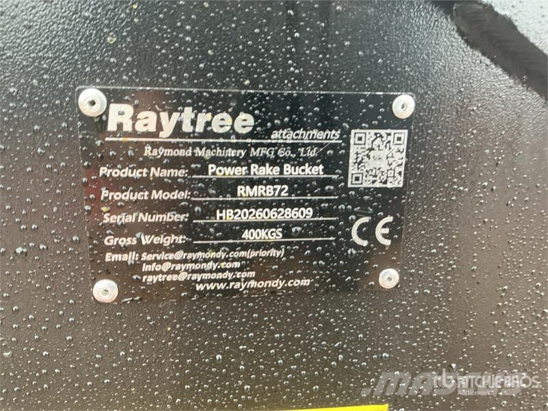 Raytree RMRB72 72 in Power Rake Skid Steer Bucket Kašike / Korpe