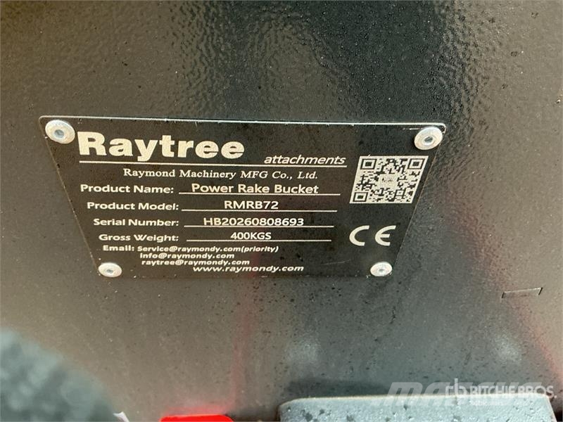 Raytree RMRB72 72 in Power Rake Skid Steer Bucket Kašike / Korpe